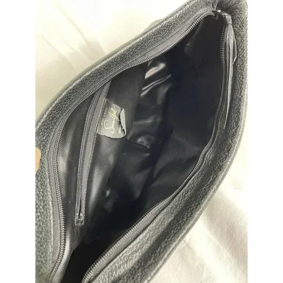 Vtg 1980s Susan Gail Leather Clutch Made In Spain - Picture 6 of 6